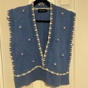 Pastiche Blue Knit Sweater Vest